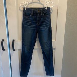 American Eagle Outfitters Dark Blue High Rise Jeans
